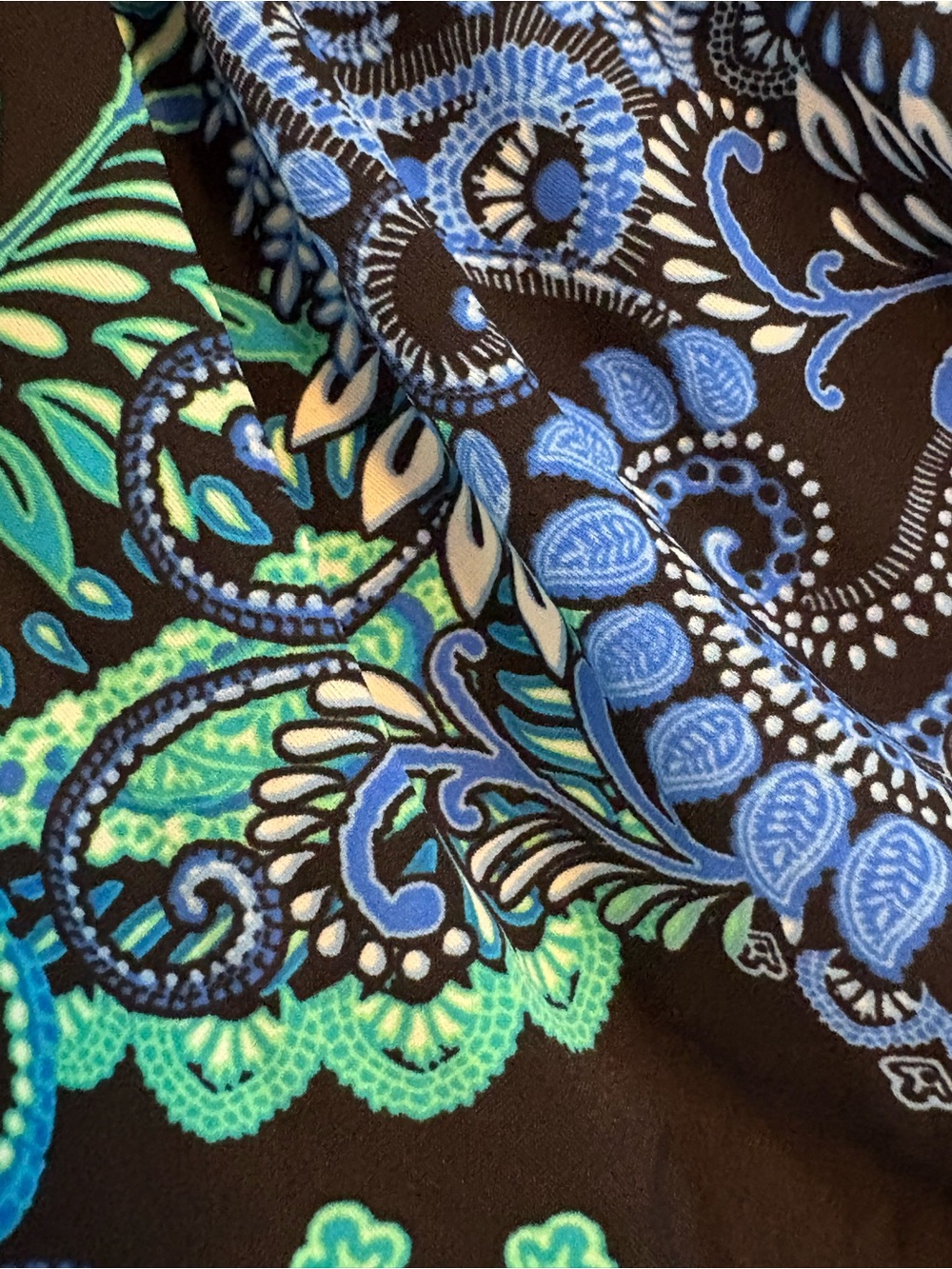 Miraclesuit Blue & Teal Paisley Woman’s One-Piece Swimsuit - Picture 6 of 7